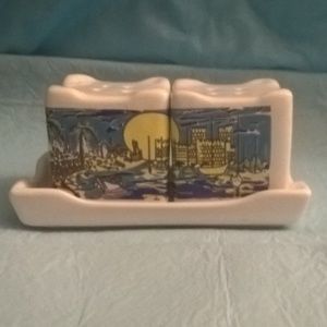 Ceramic Tropical Salt and Pepper Shakers